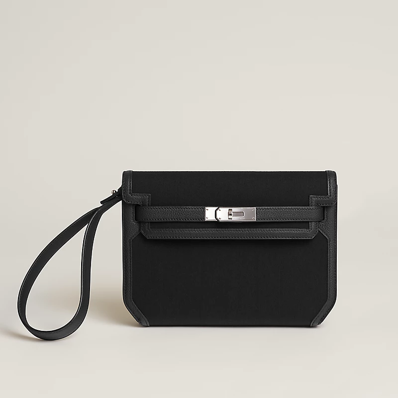 Hermes Kelly Depeches 25 Monochrome Pouch - Image 5
