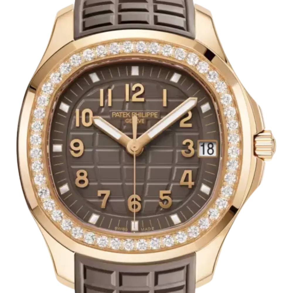 Patek Philippe Aquanaut 5268/200R-010 Rose Gold Taupe Brown Dial Diamond Bezel - Image 4