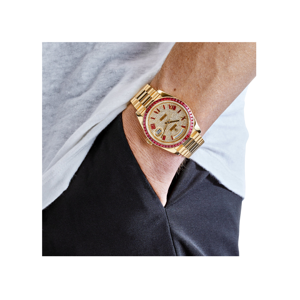 Rolex Day-Date 40 228398TRU Yellow Gold Roman Dial Ruby Bezel - Image 2