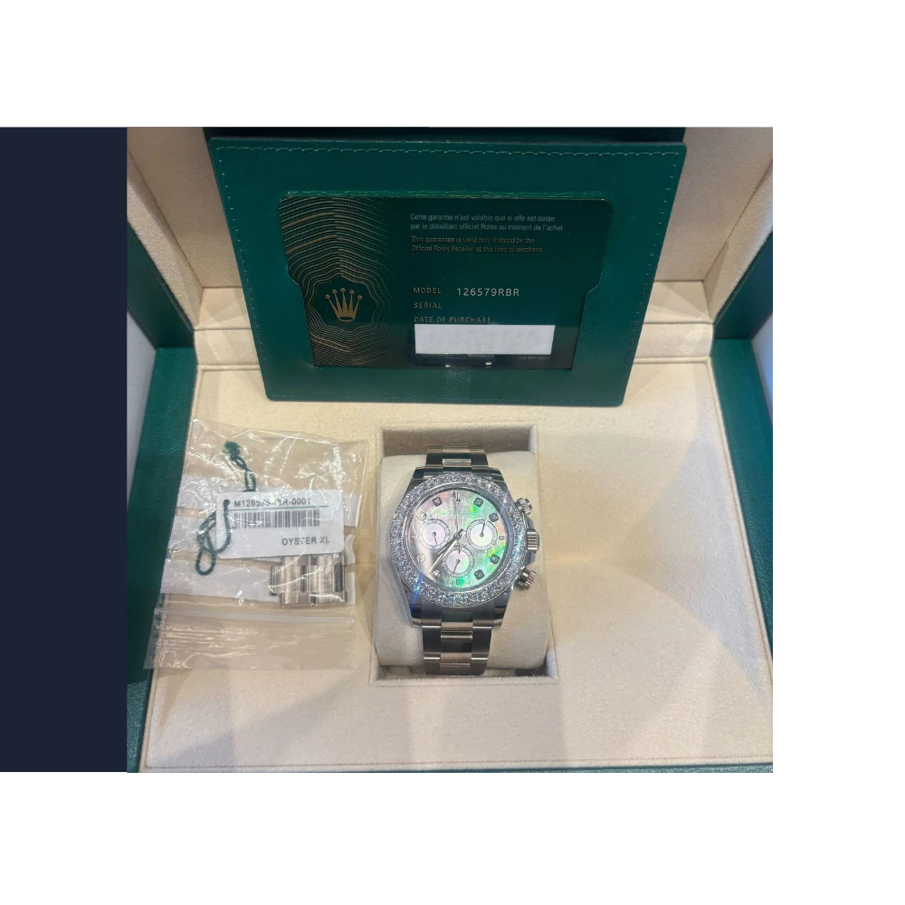 Rolex Daytona 126579RBR White Gold Mother of Pearl Diamond Dial Diamond Bezel (2024) - Image 6